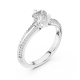 Gold Ring LR-0278, White Gold, view 2