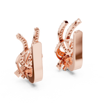 Gold Earrings L03-26, Rose Gold, view 3