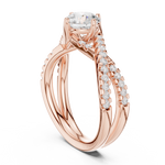 Gold Ring DDLR-666, Rose Gold, view 1