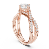 Gold Ring DDLR-666, Rose Gold, view 1