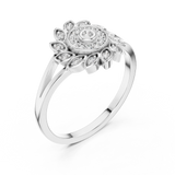 Gold Ring DR-6296, White Gold, view 2