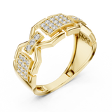 Gold Ring LR-01 (51), Yellow Gold, view 2