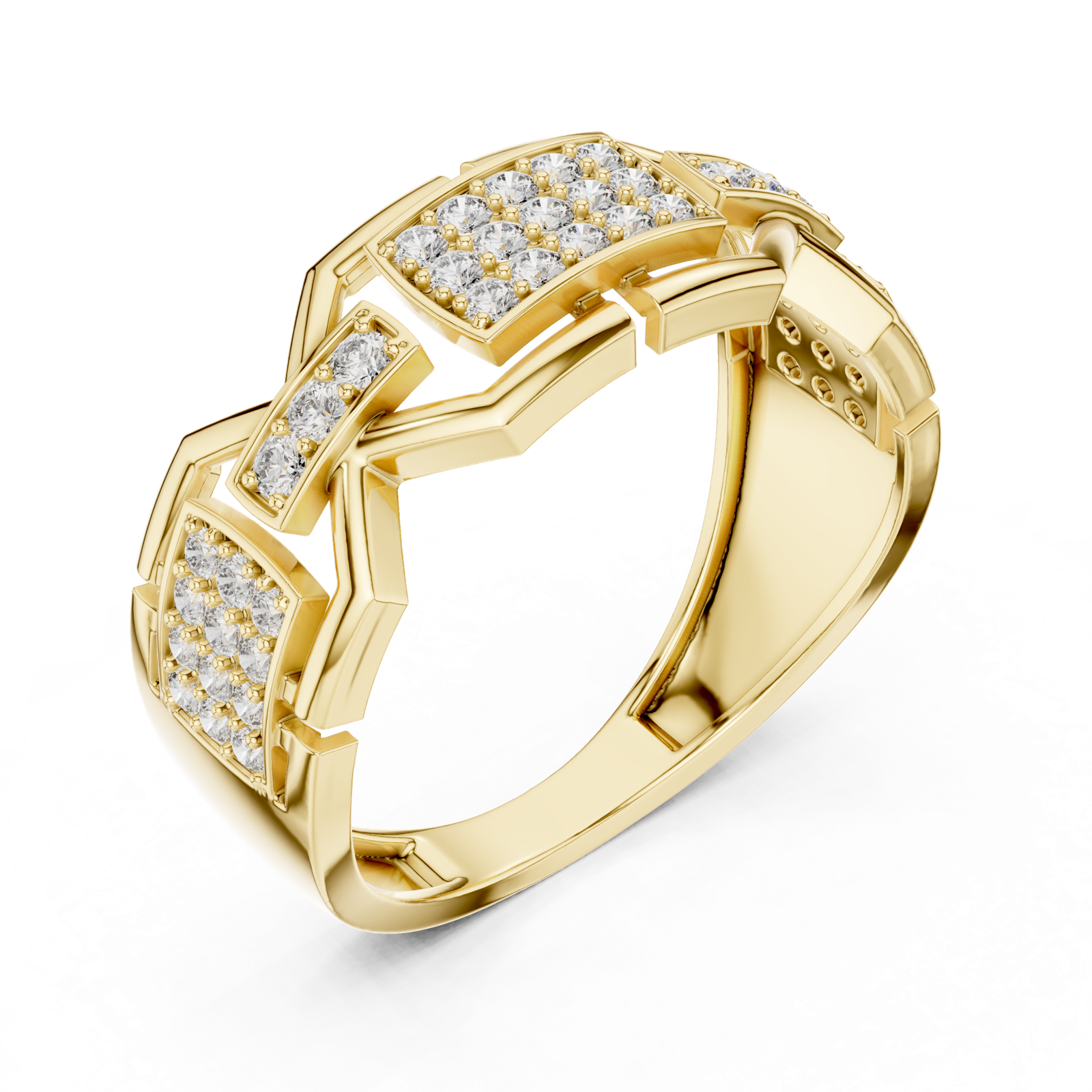 Gold Ring LR-01 (51), Yellow Gold, view 2