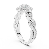 Gold Ring LR-0258, White Gold, view 1