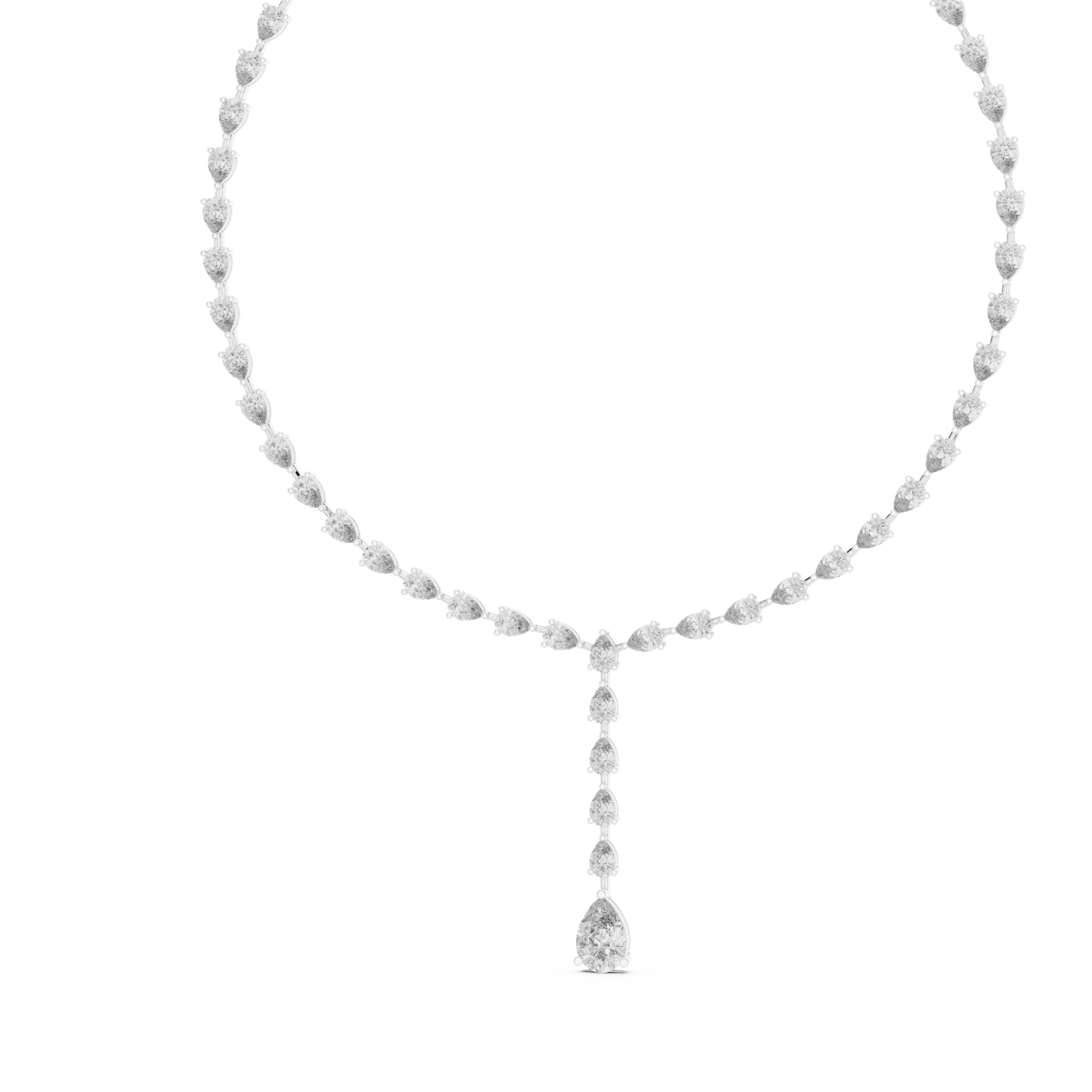 Gold Necklace GNK-0017, White Gold, view 2