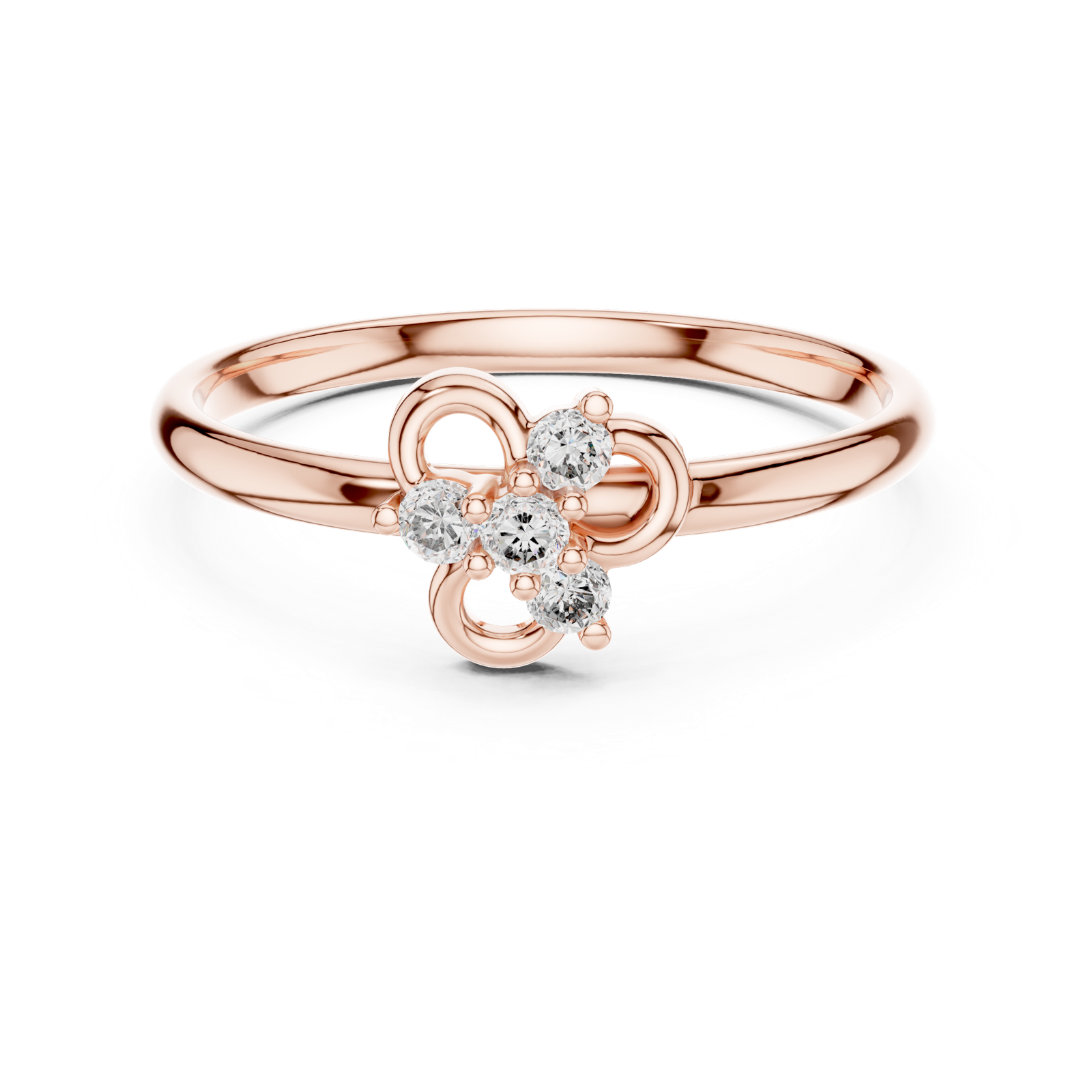Gold Ring 1 (371), Rose Gold, view 4