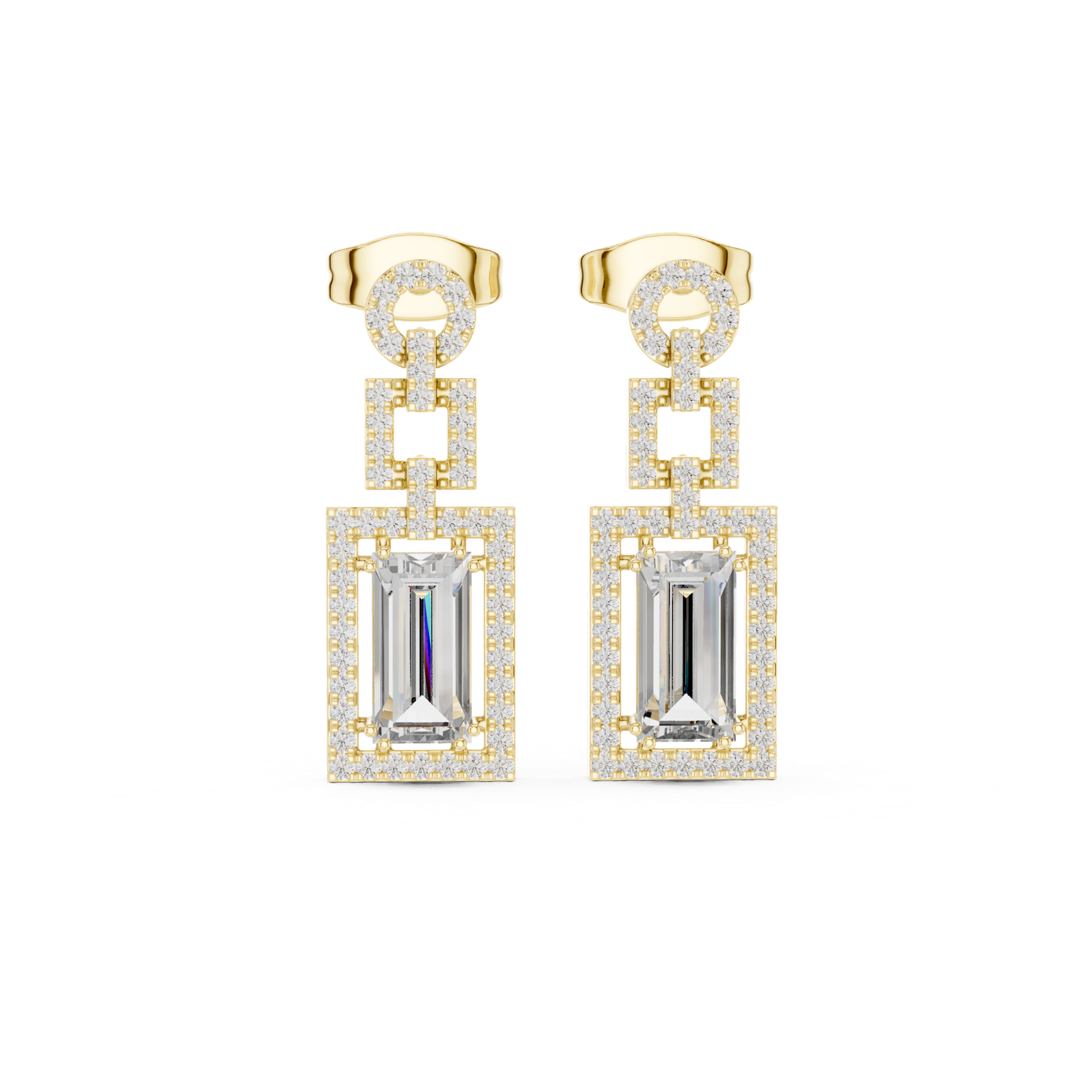 Gold Earrings 3-10005E_187_M, Yellow Gold