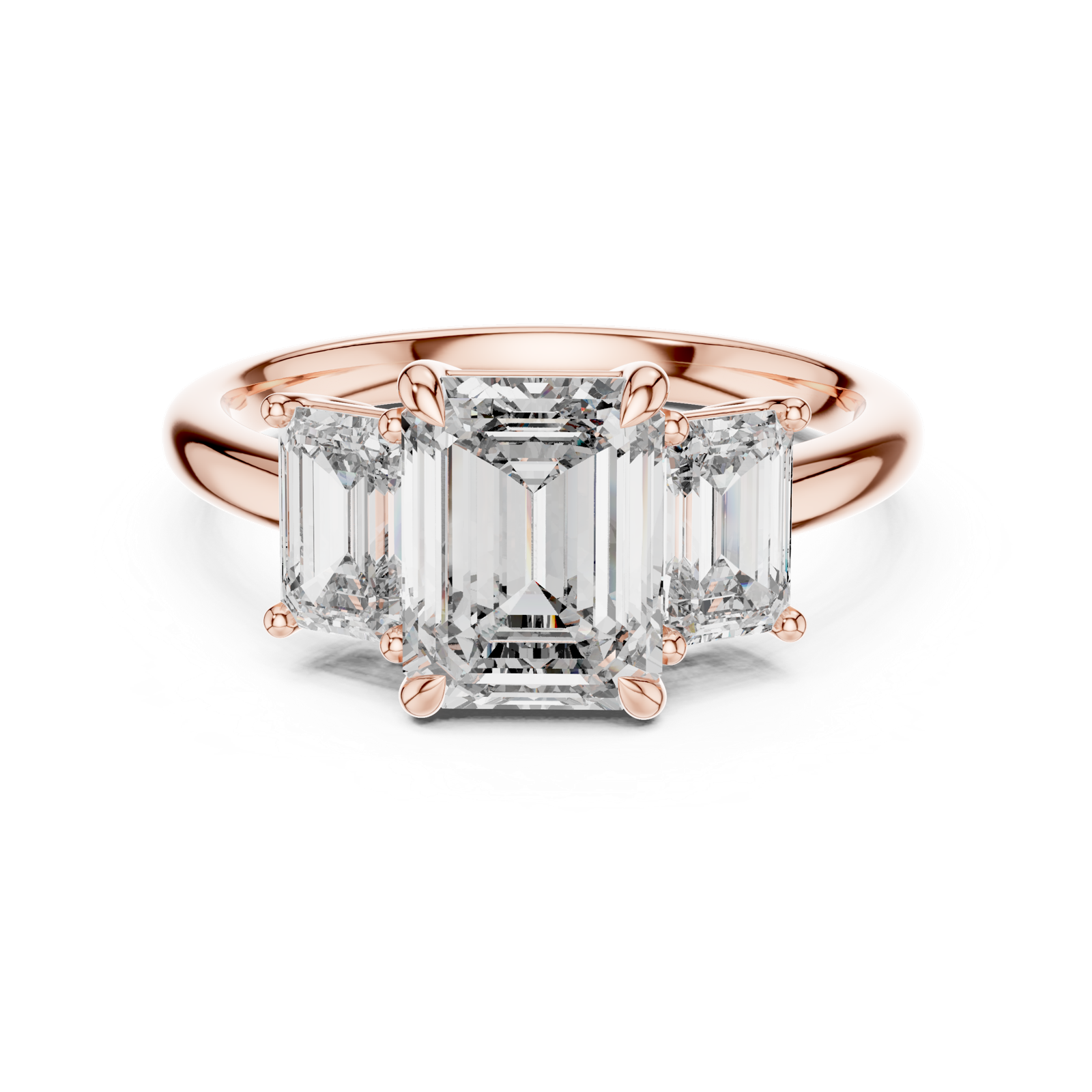 Gold Ring DDLR-045, Rose Gold, view 4