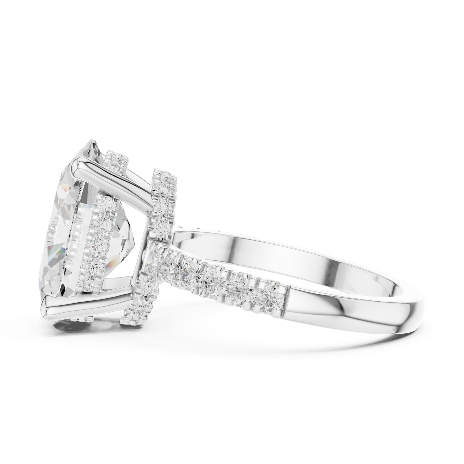 Gold Ring DDLR-259, White Gold, view 3