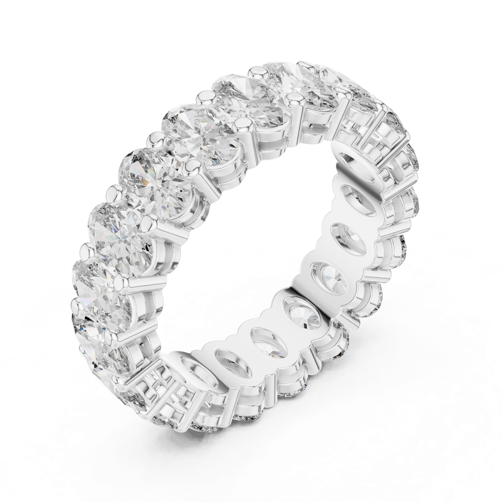 Gold Ring DDLR-206, White Gold, view 2