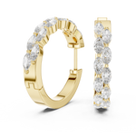 Gold Earrings L02-348, Yellow Gold, view 1