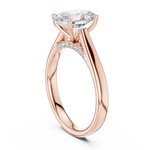 Gold Jewelry L36-18, Oval center stone, Rose Gold, view 1