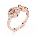 Gold Ring LR-01 (90), Rose Gold, view 2
