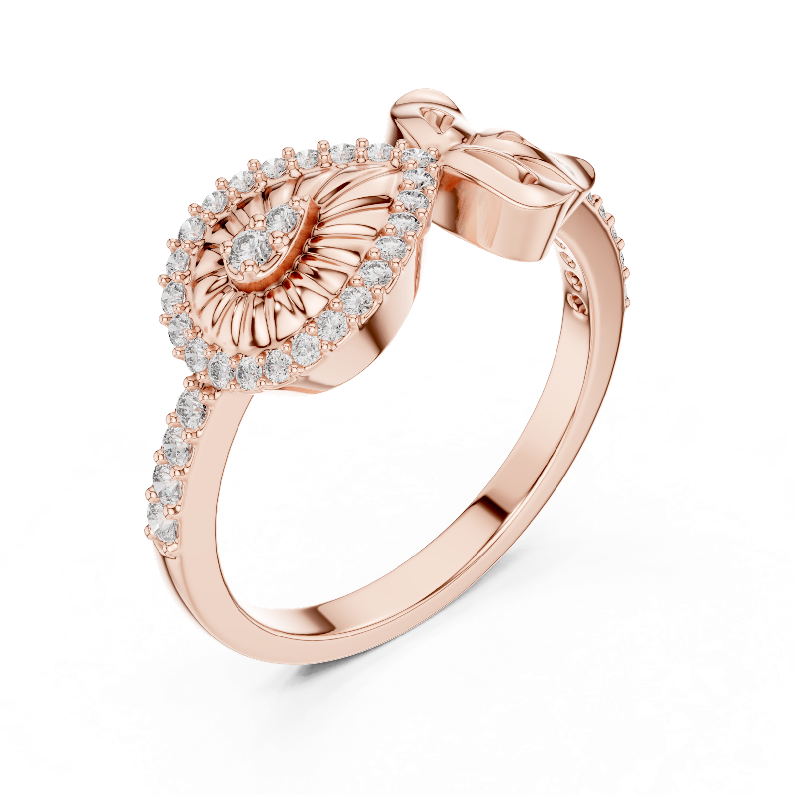 Gold Ring LR-01 (90), Rose Gold, view 2