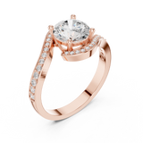 Gold Ring DDLR-803, Rose Gold, view 2