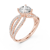 Gold Ring DDLR-676, Rose Gold, view 2