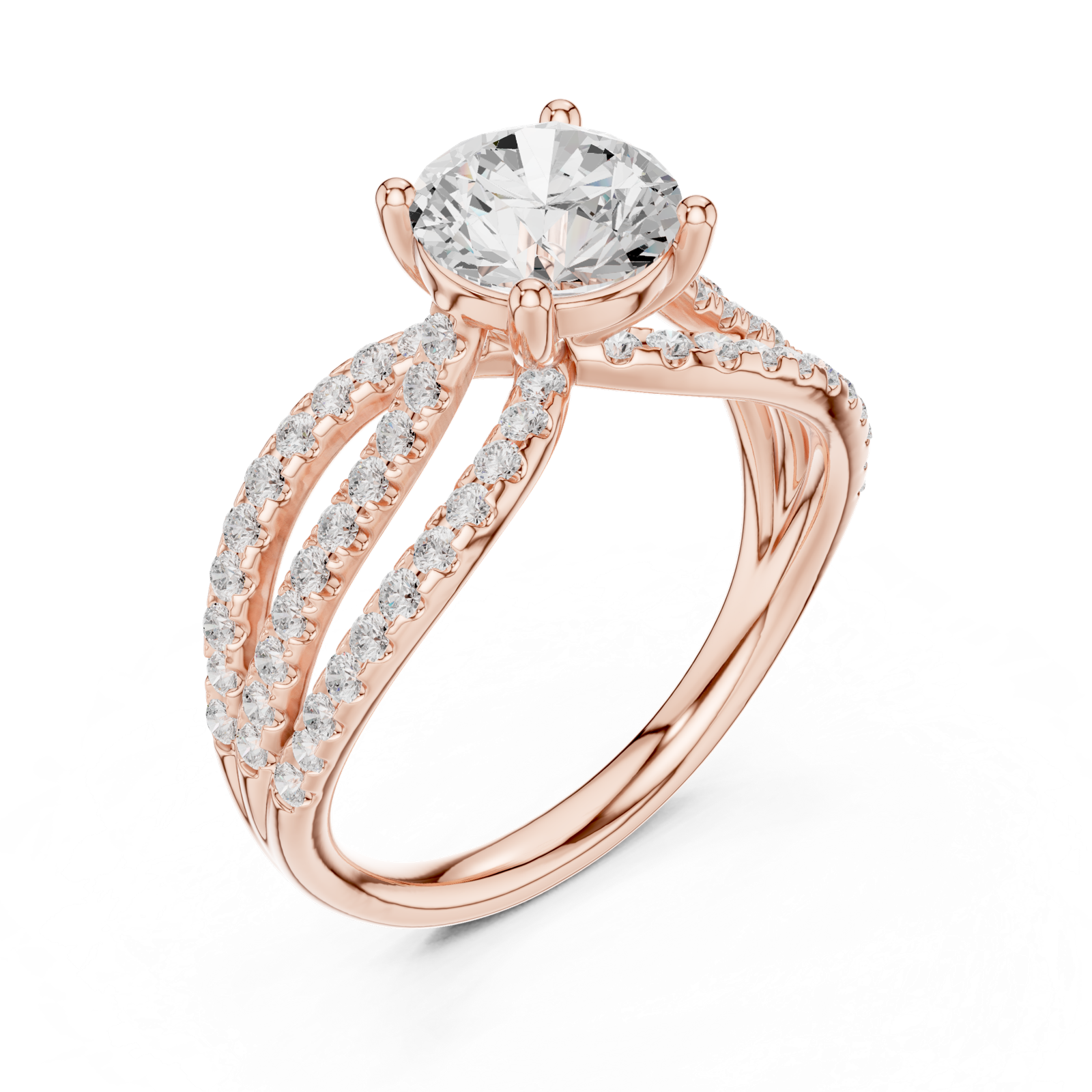Gold Ring DDLR-676, Rose Gold, view 2