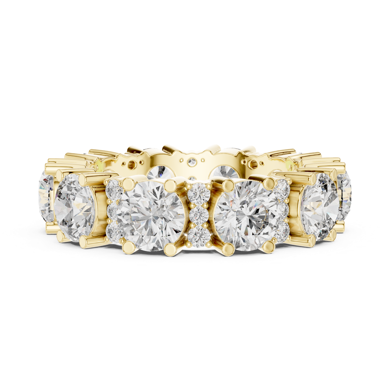 Gold Ring DDLR-232, Yellow Gold, view 3