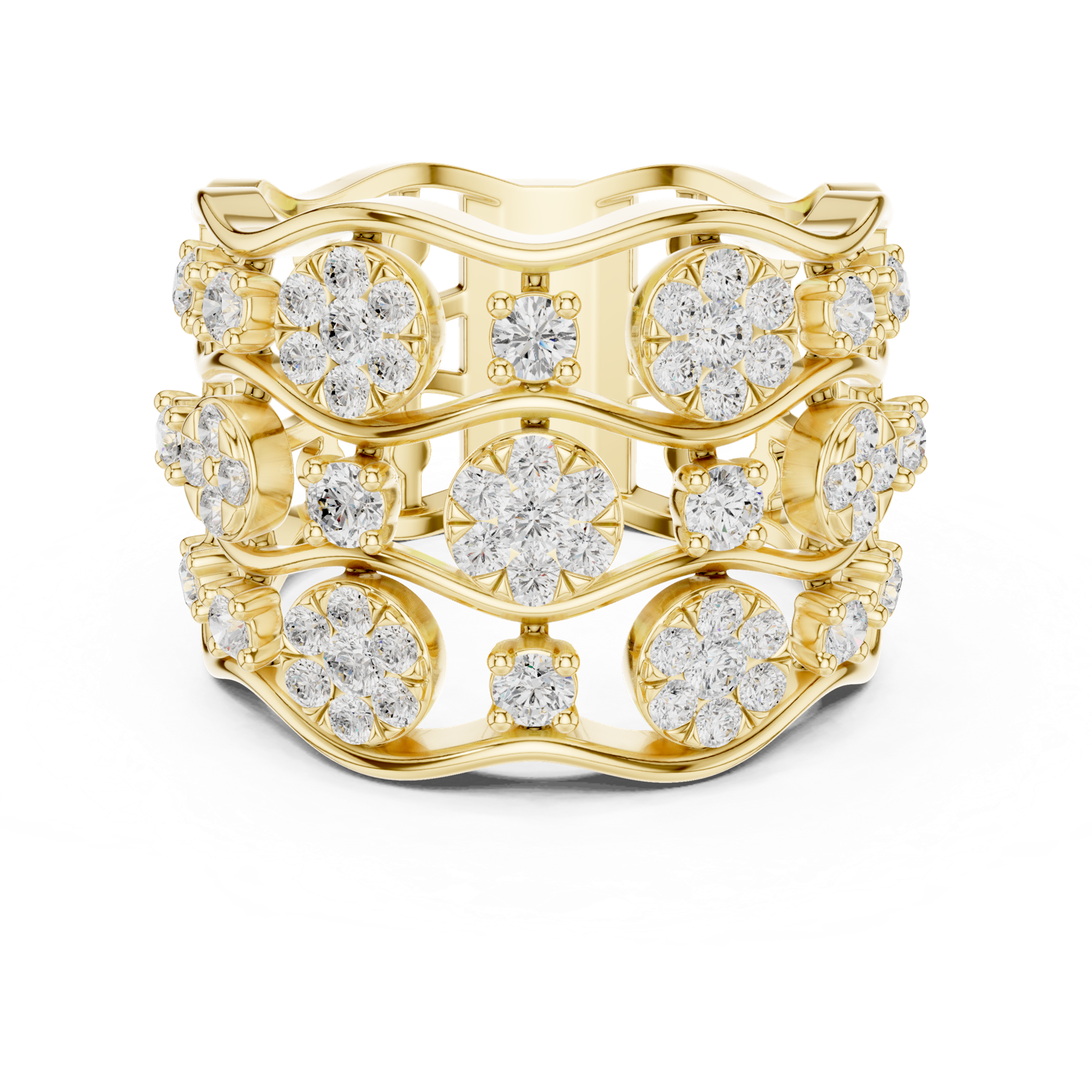 Gold Ring DDLR-813, Yellow Gold, view 4