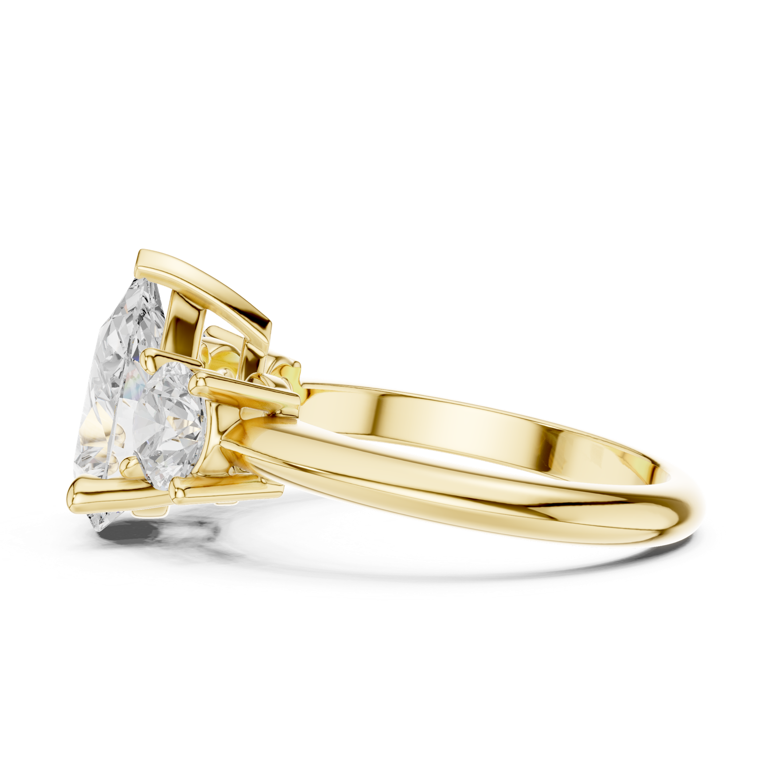 Gold Ring DDLR-903, Yellow Gold, view 3