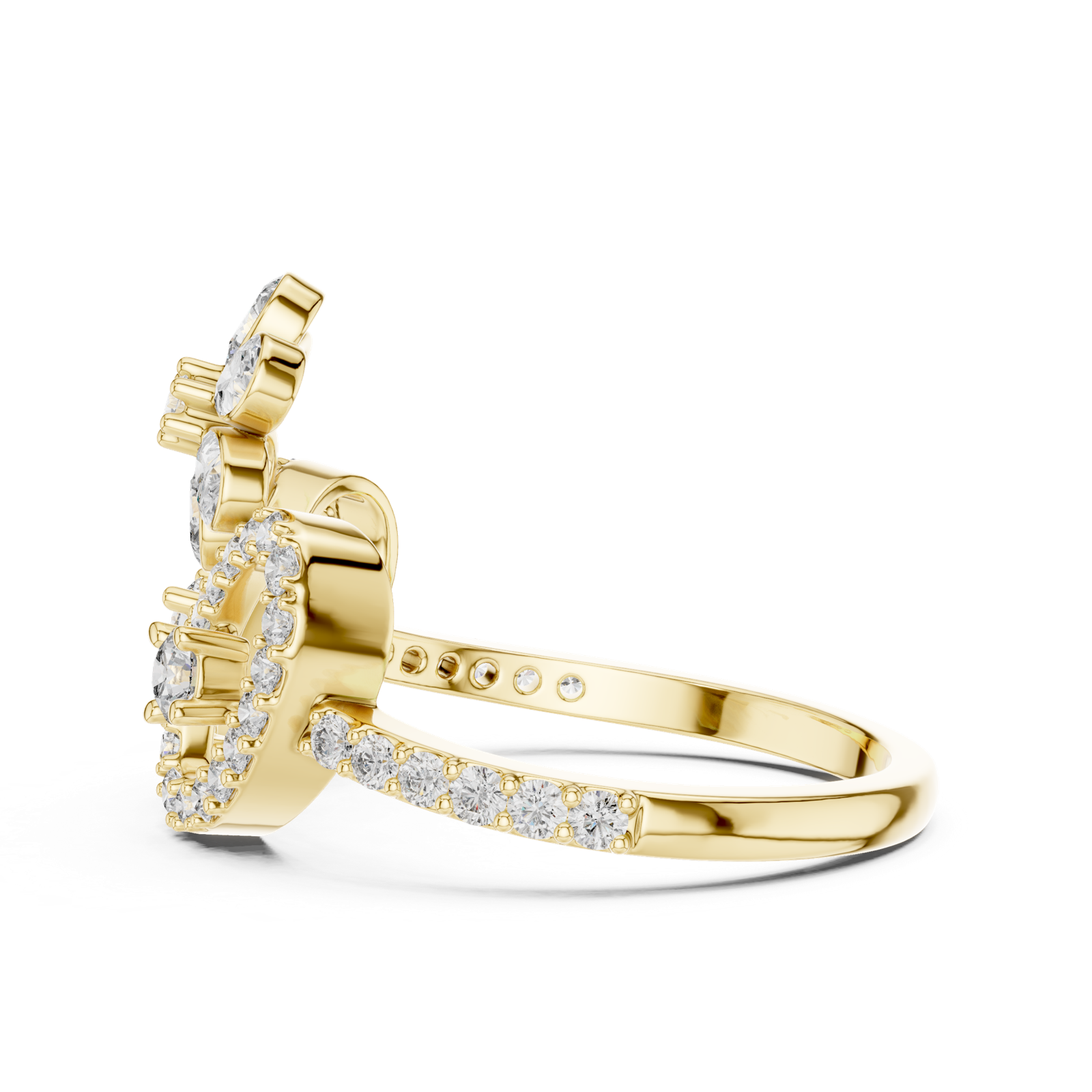 Gold Ring LR-01 (52), Yellow Gold, view 3
