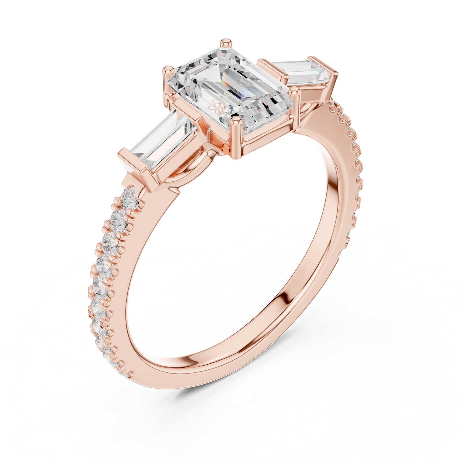 Gold Ring DDLR-1088, Rose Gold, view 2