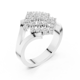 Gold Ring DDLR-461, White Gold, view 2
