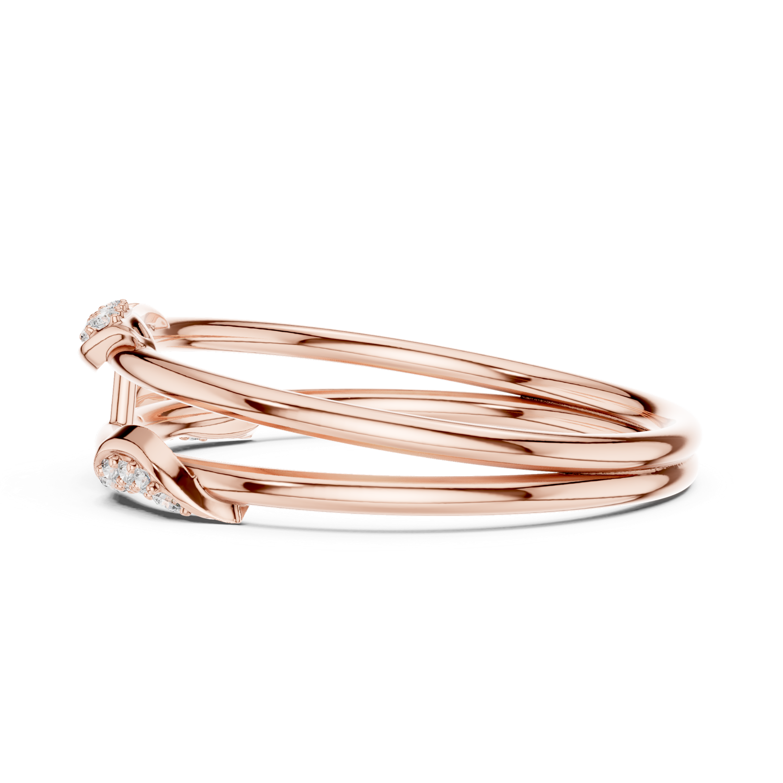 Gold Ring 1 (204), Rose Gold, view 3