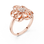 Gold Ring DR-6232, Rose Gold, view 2