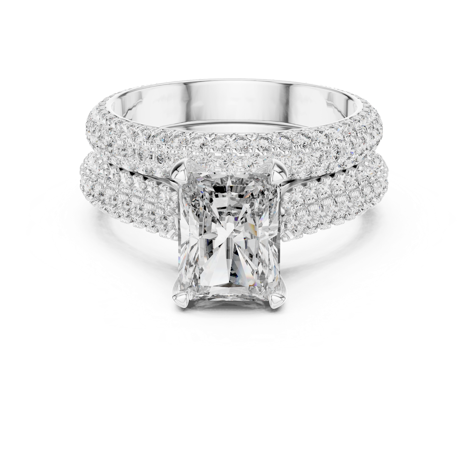 Gold Ring DDLR-013, White Gold, view 4