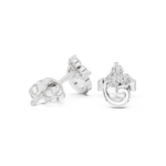 Gold Earrings 9-10078E, White Gold, view 1