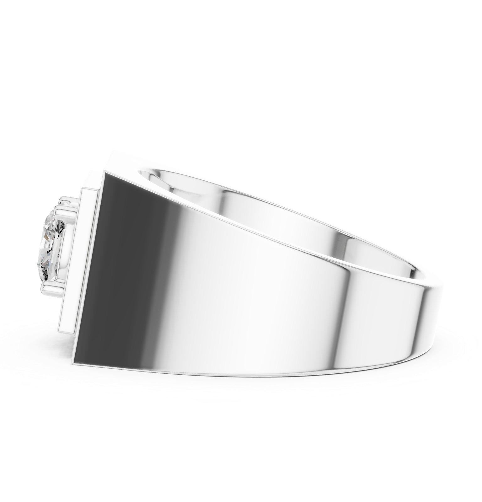 Gold Ring L28-GR, White Gold, view 3