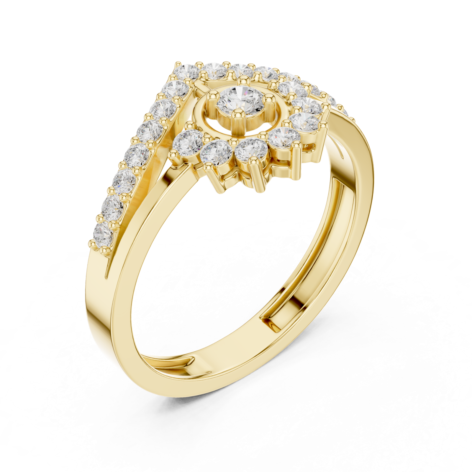 Gold Ring ALR-159, Yellow Gold, view 2