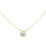 Gold Jewelry DDPS-001, Round center stone, Yellow Gold, view 4