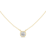 Gold Jewelry DDPS-001, Round center stone, Yellow Gold, view 4