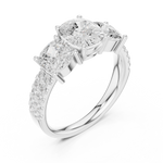 Gold Ring DDLR-716, White Gold, view 2