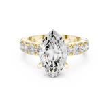 Gold Jewelry L35-63, Marquise center stone, Yellow Gold, view 4
