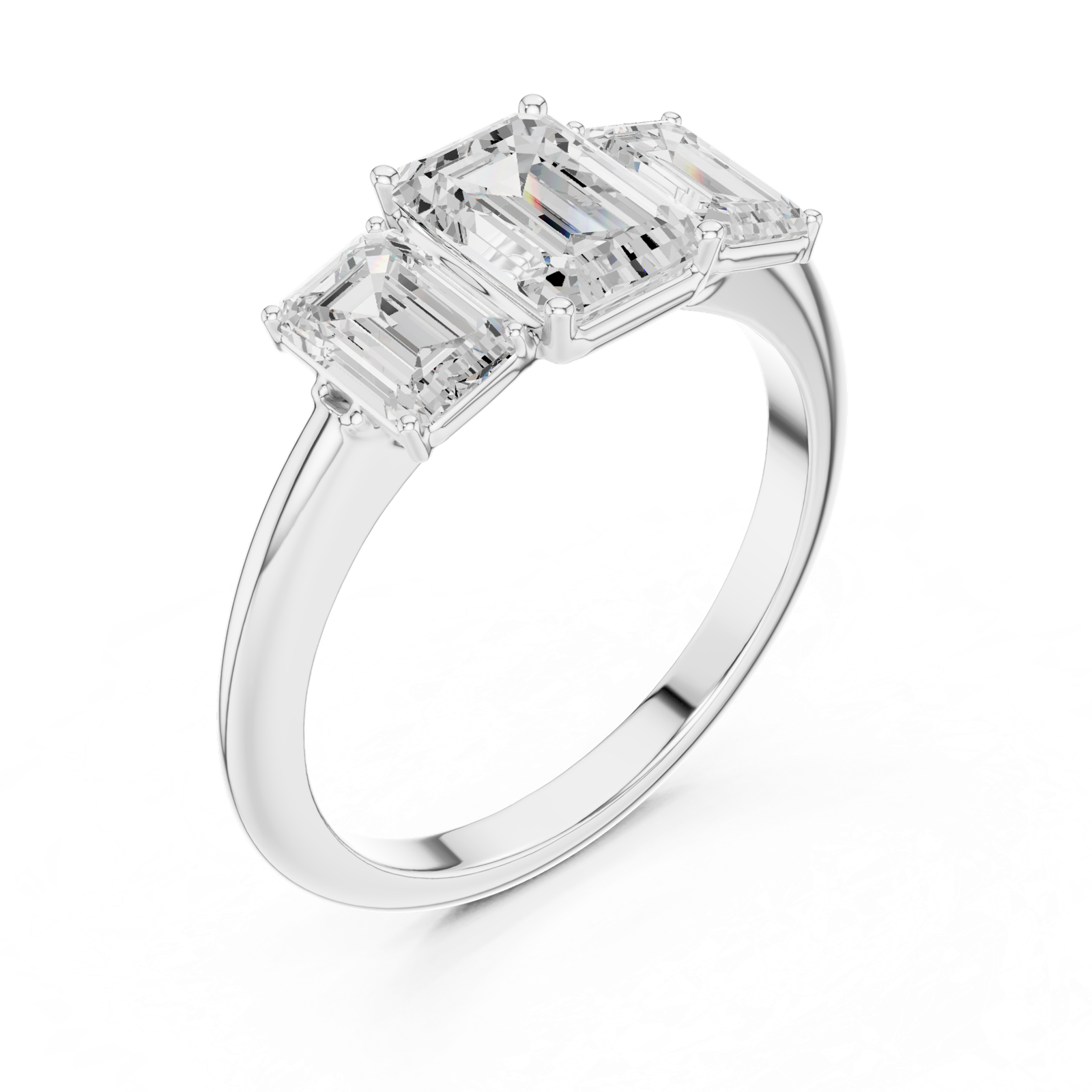 Gold Ring DDLR-1073, White Gold, view 2