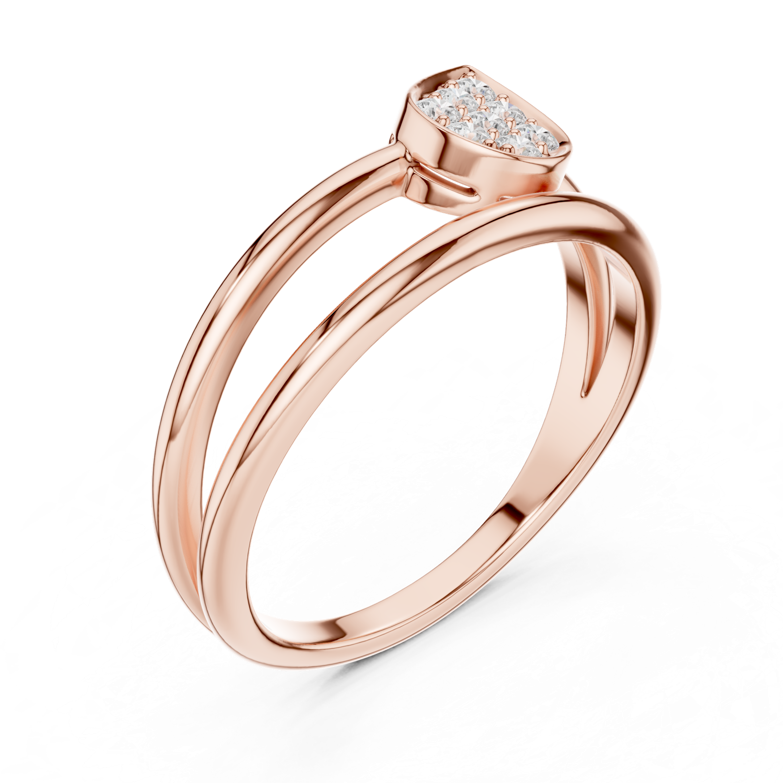 Gold Ring SBWR(63), Rose Gold, view 2