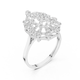 Gold Ring DDLR-822, White Gold, view 2