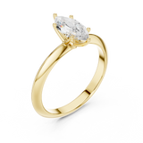 Gold Jewelry L36-6, Marquise center stone, Yellow Gold, view 2