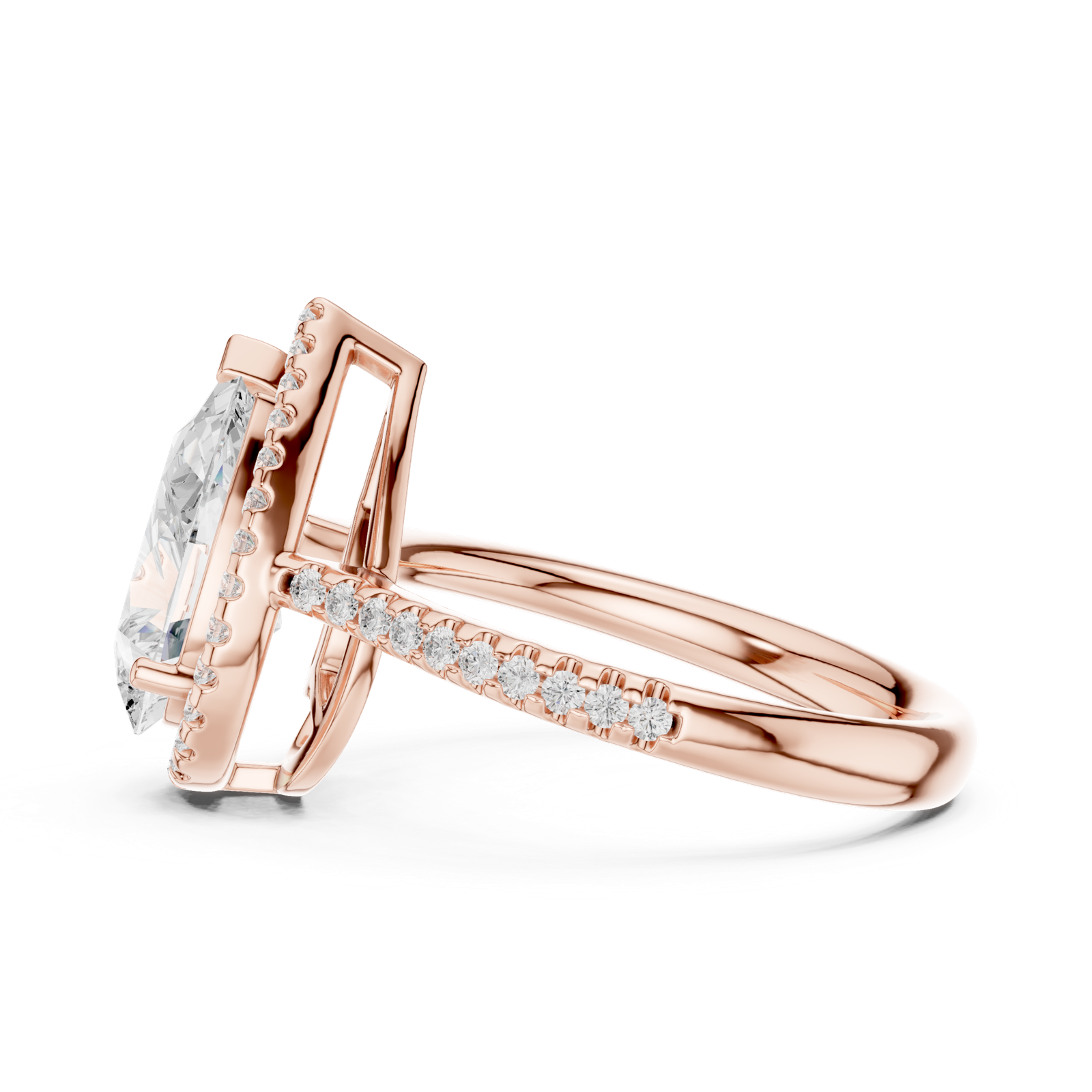 Gold Ring DDLR-747, Rose Gold, view 3