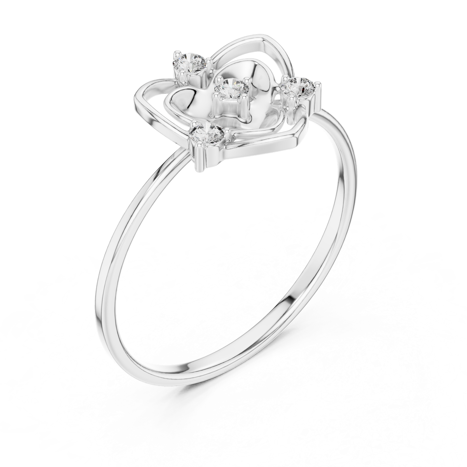 Gold Ring 1 (152), White Gold, view 2