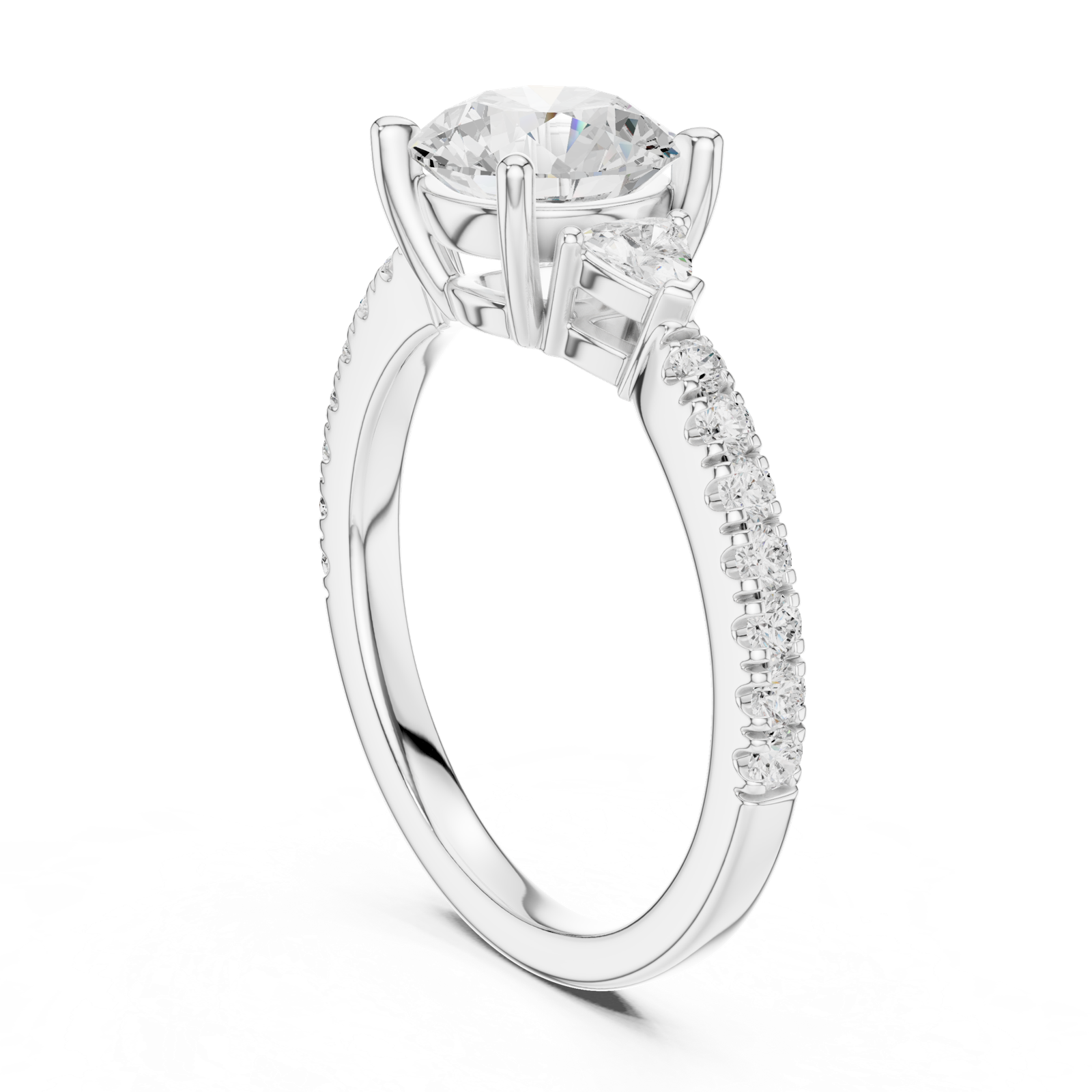 Gold Ring DDLR-863, White Gold, view 1