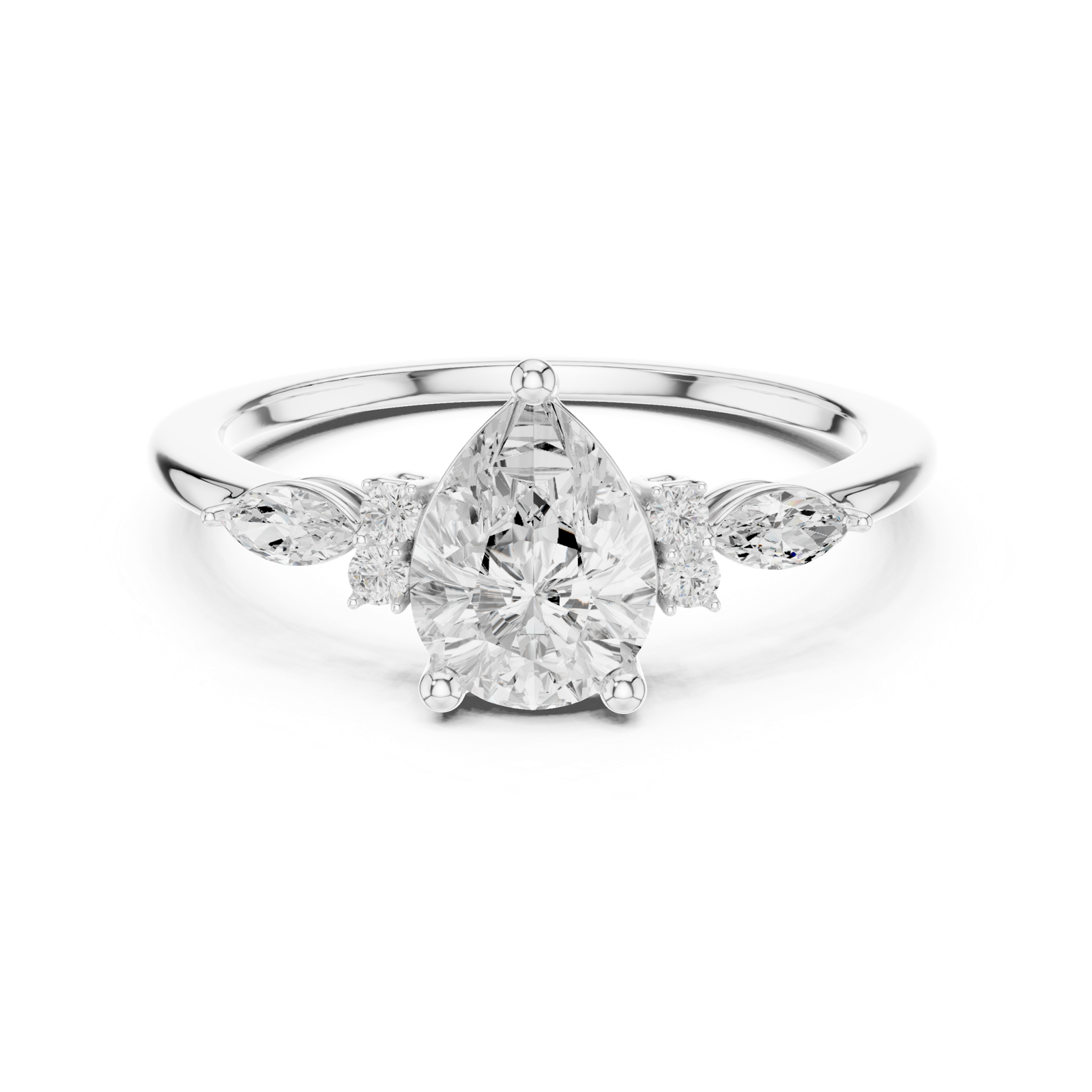 Gold Ring SBWR(35), White Gold, view 4