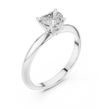Gold Jewelry L36-6, Heart center stone, White Gold, view 2