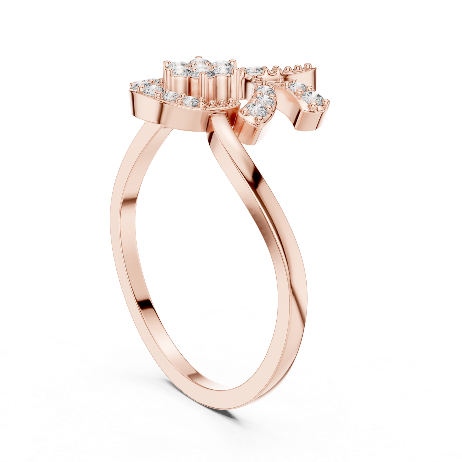 Gold Ring DR-6300, Rose Gold, view 1