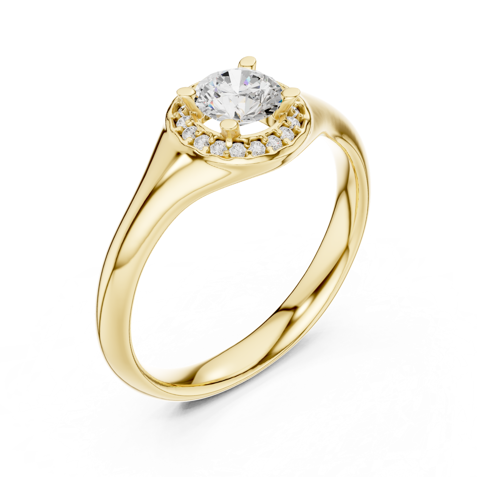Gold Ring LR-0214, Yellow Gold, view 2