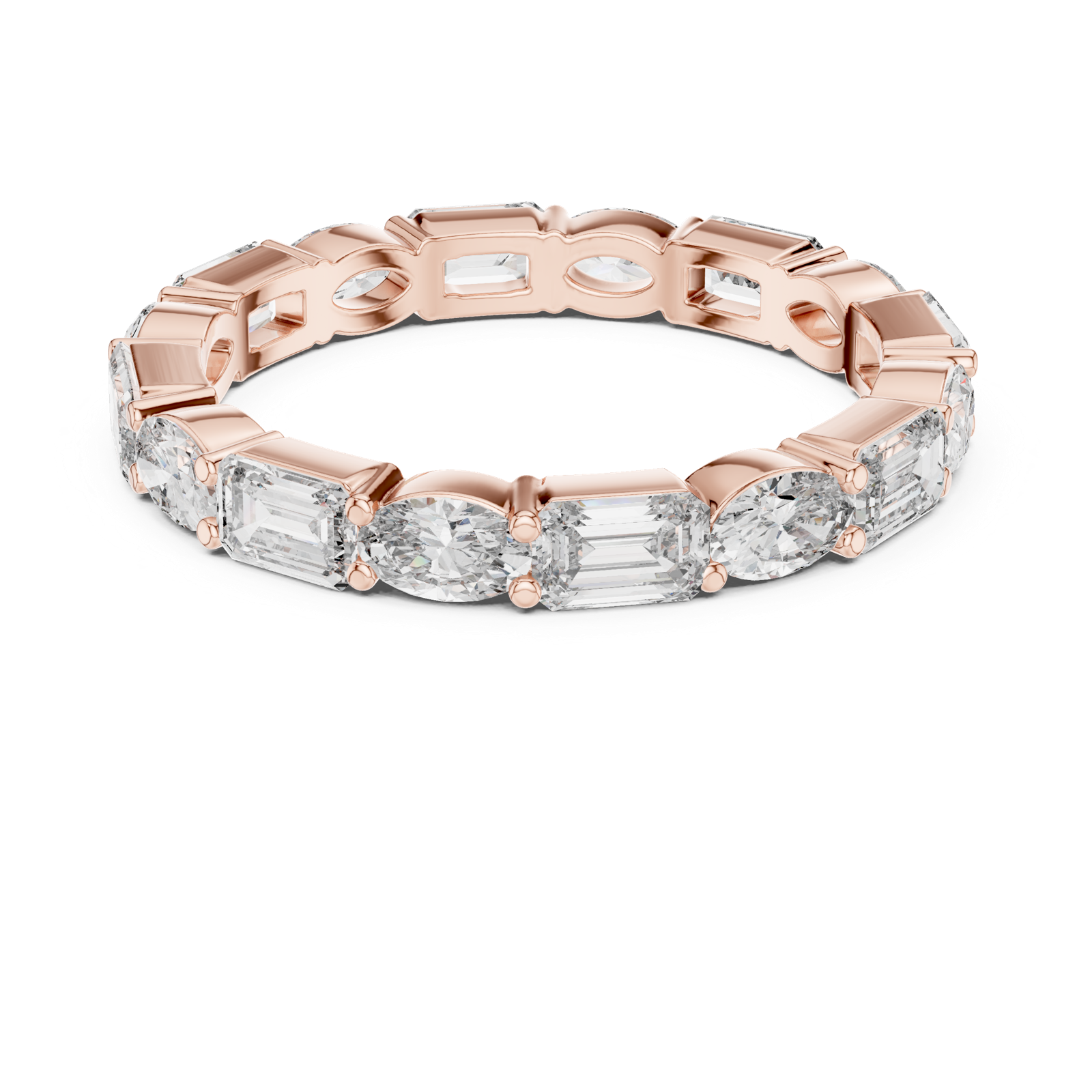Gold Ring DDLR-230, Rose Gold, view 4