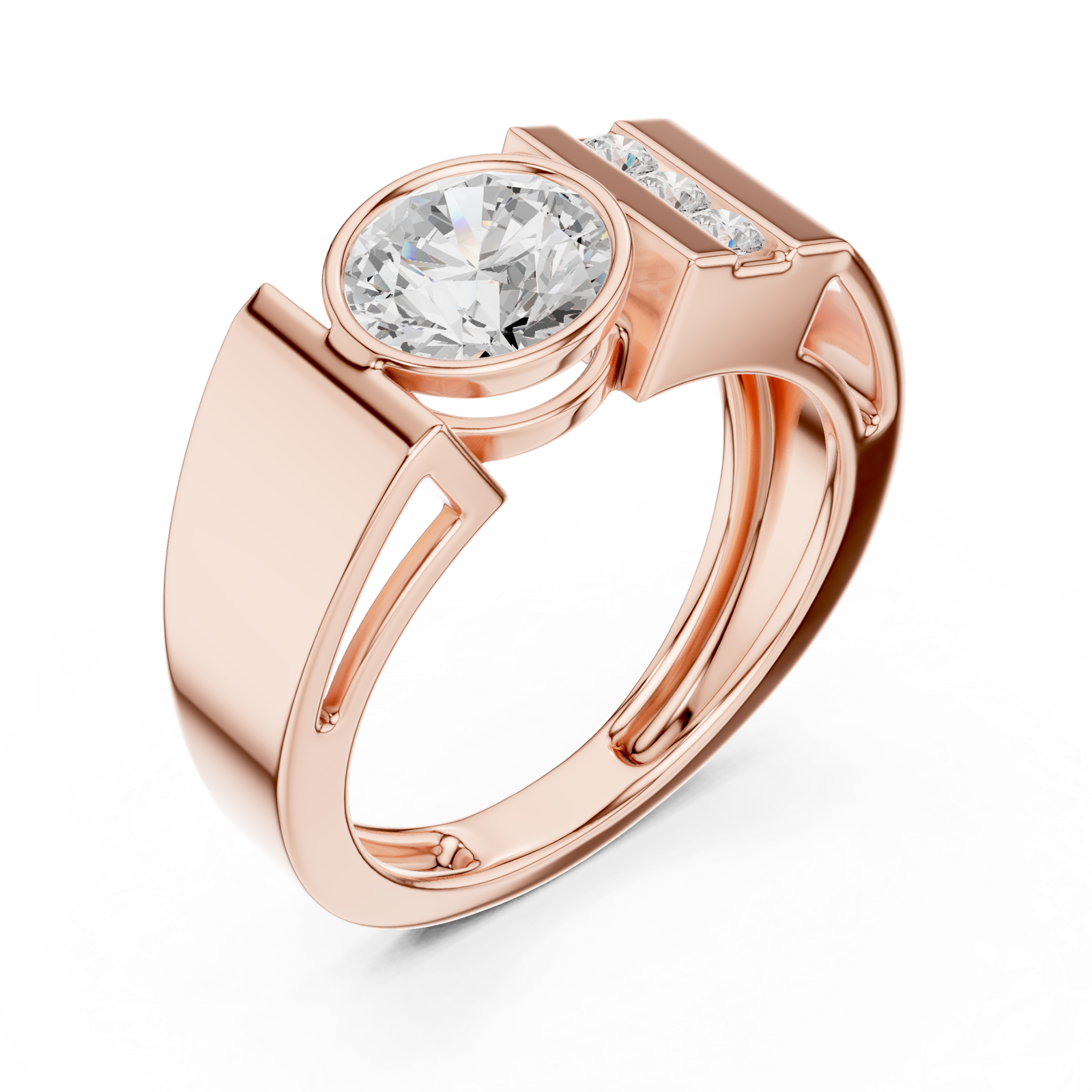 Gold Ring SBMR(43), Rose Gold, view 2